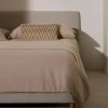 Kave Home Hoofdbordovertrek Valma Parelkleurig Chenille Voor Bed 160x200cm