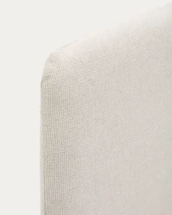 Kave Home Hoofdbordovertrek Valma Parelkleurig Chenille Voor Bed 160x200cm