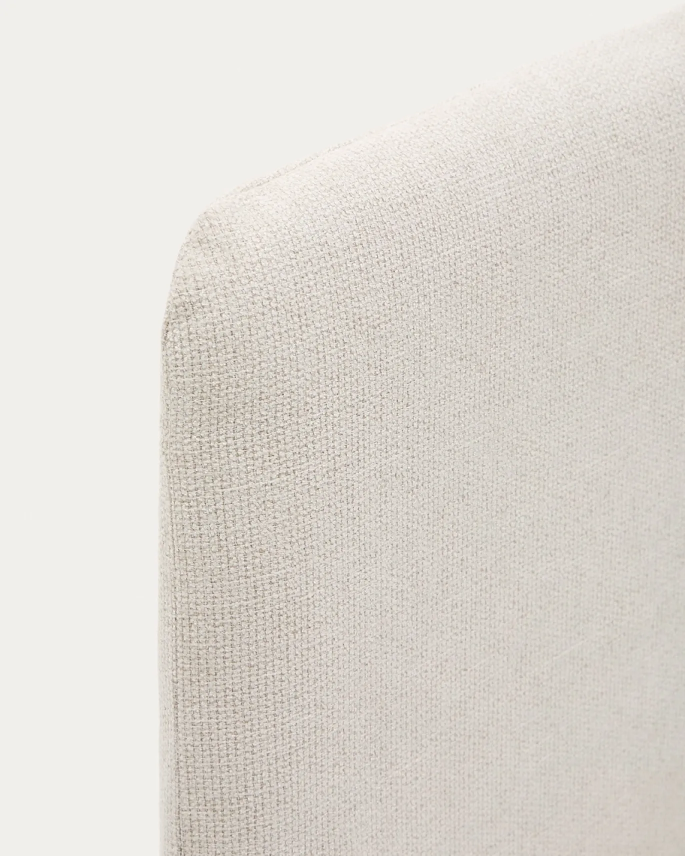 Kave Home Hoofdbordovertrek Valma Parelkleurig Chenille Voor Bed 160x200cm