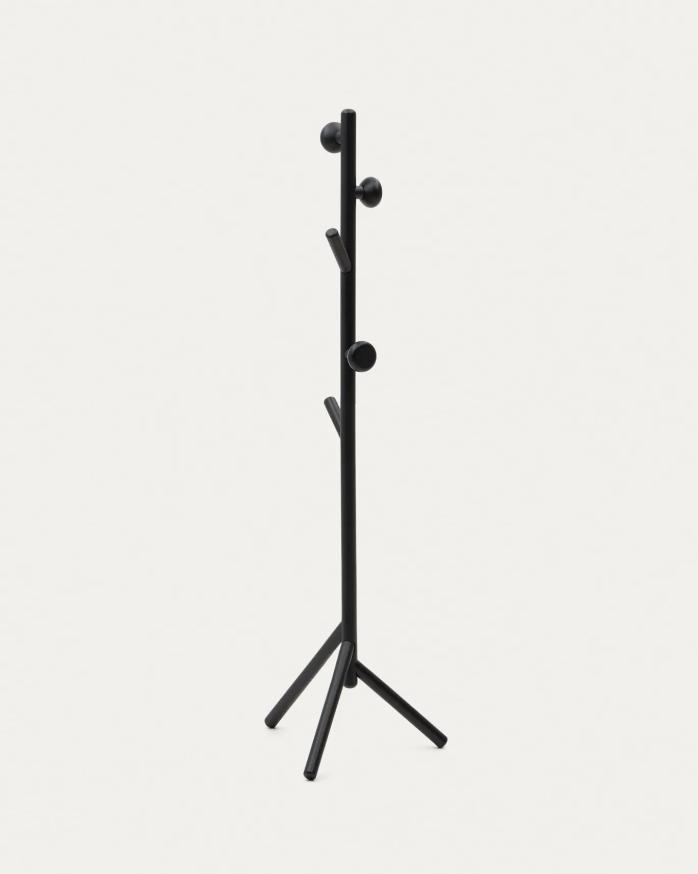 Kave Home Kapstok Nadue Massief Beukenhout Zwart 170cm