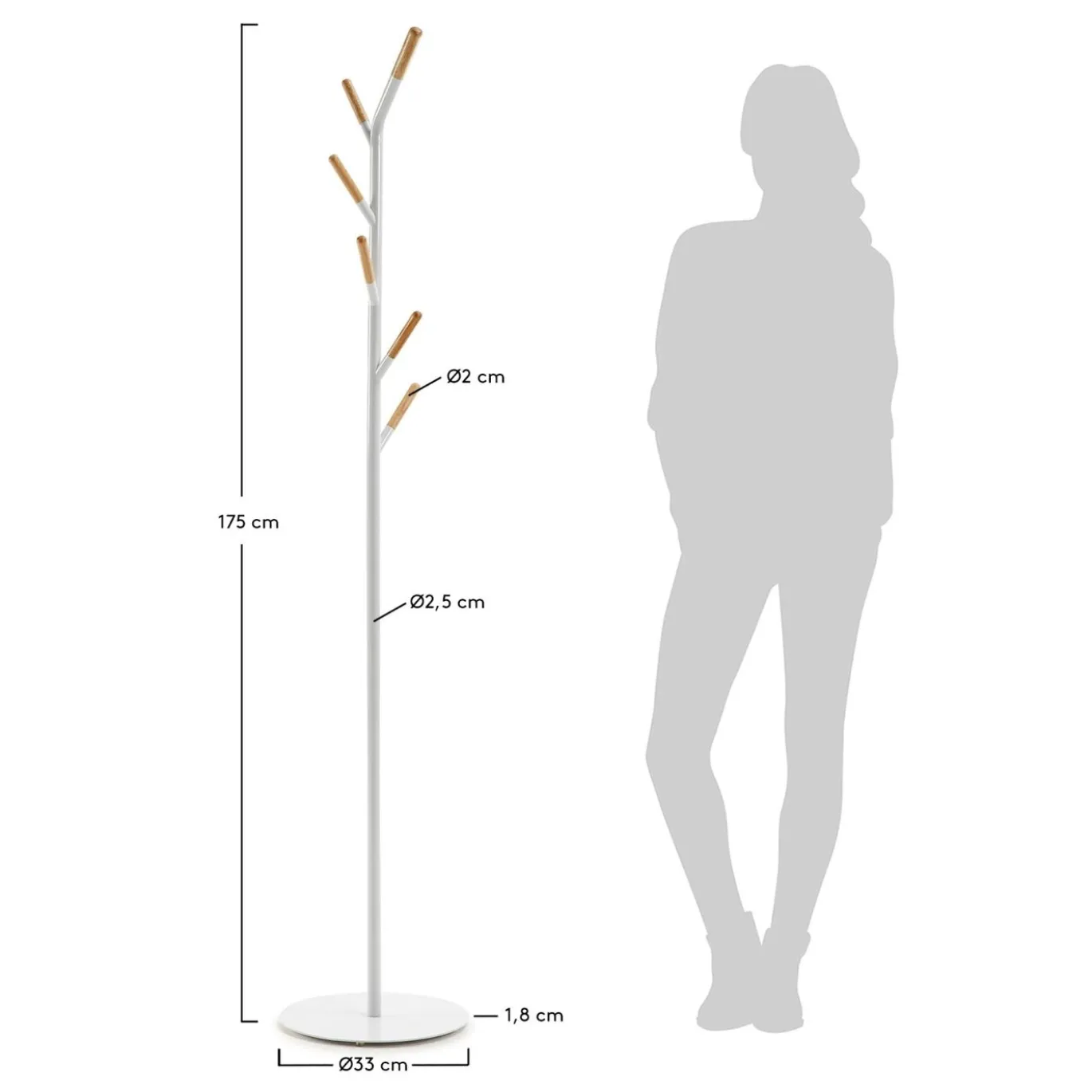 Kave Home Kapstok Nerb 175cm