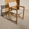 Kave Home Klapstoel Vilara Wit Outdoor Acaciahout
