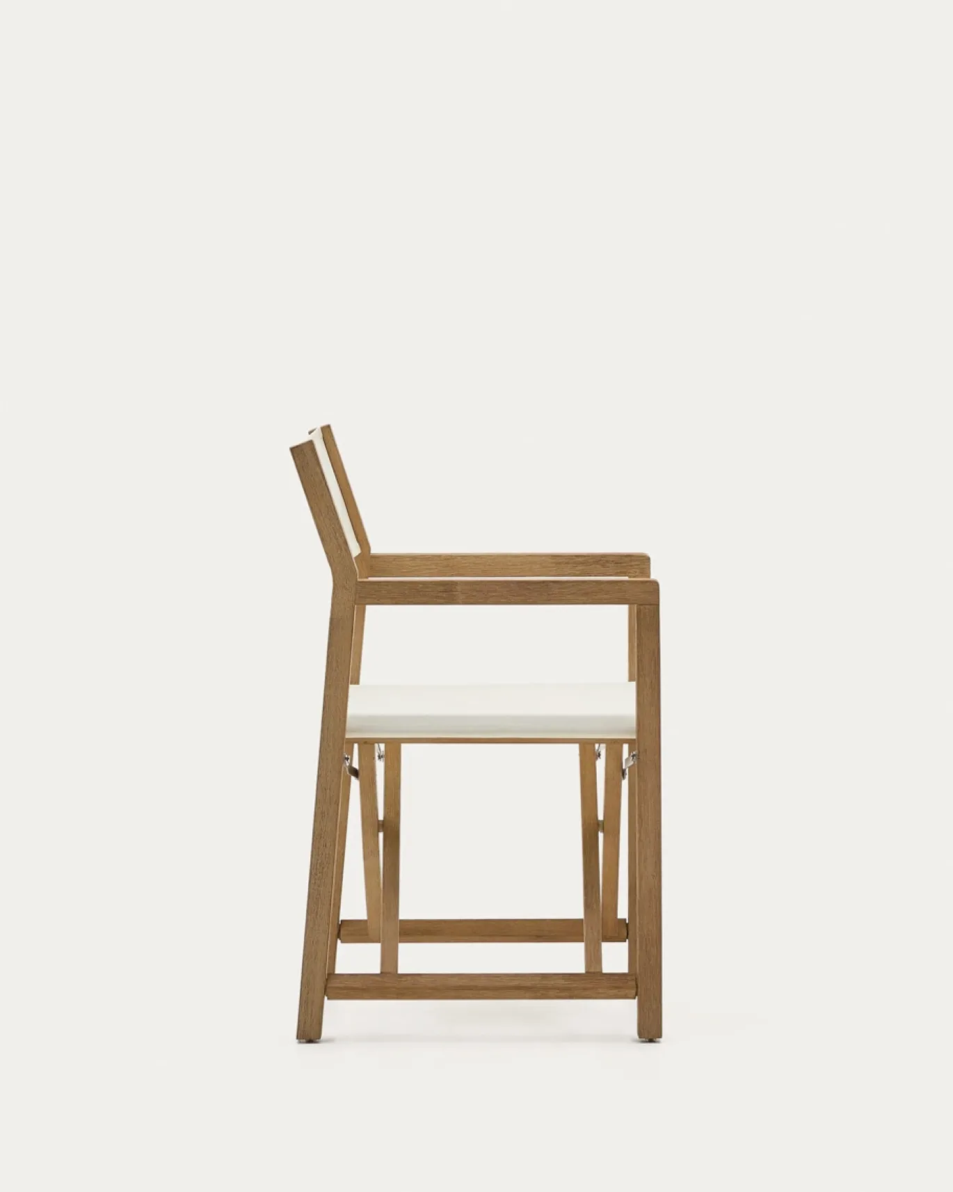 Kave Home Klapstoel Vilara Wit Outdoor Acaciahout