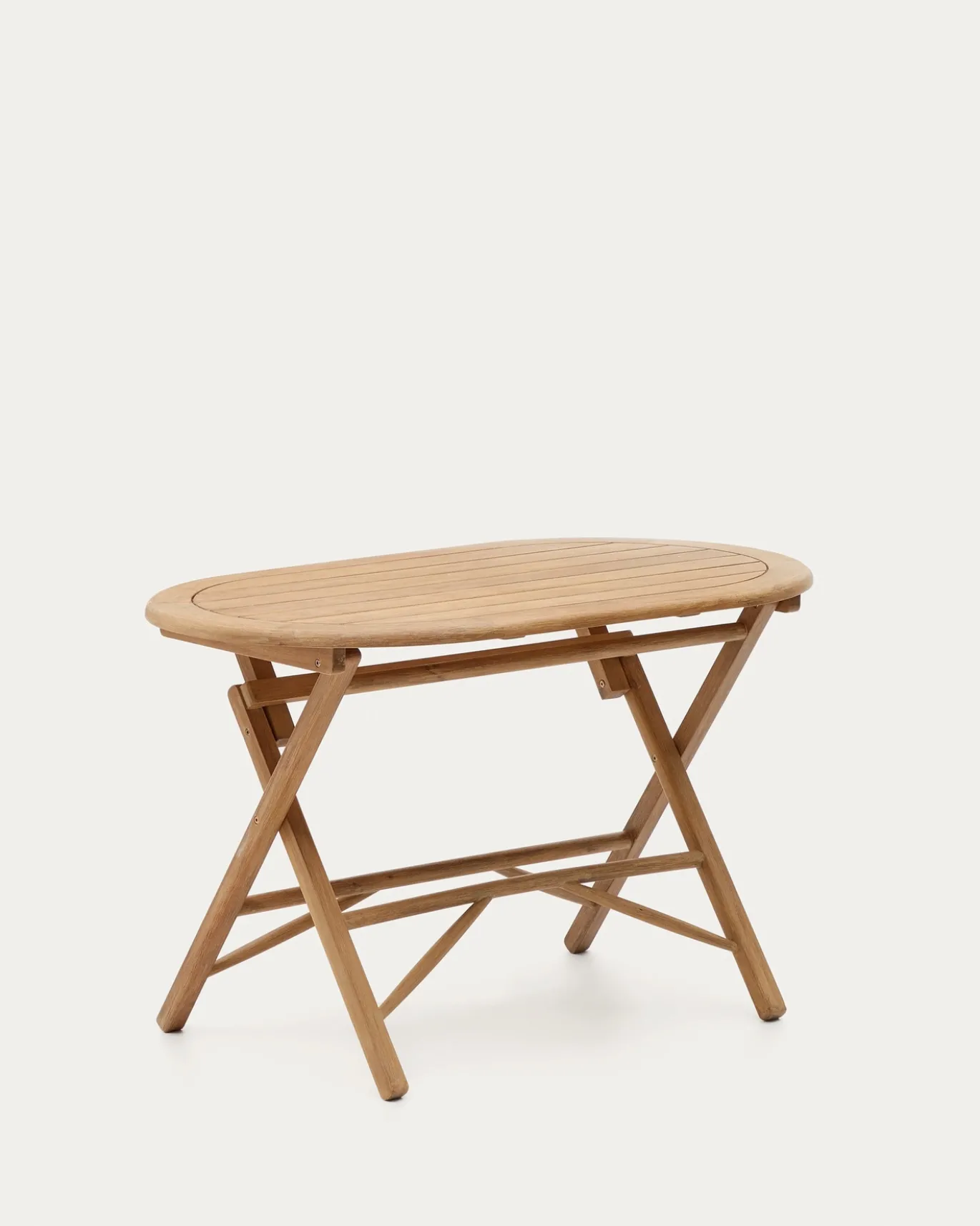 Kave Home Klaptafel Dandara Acaciahout Natuurlijk Ø120x60cm