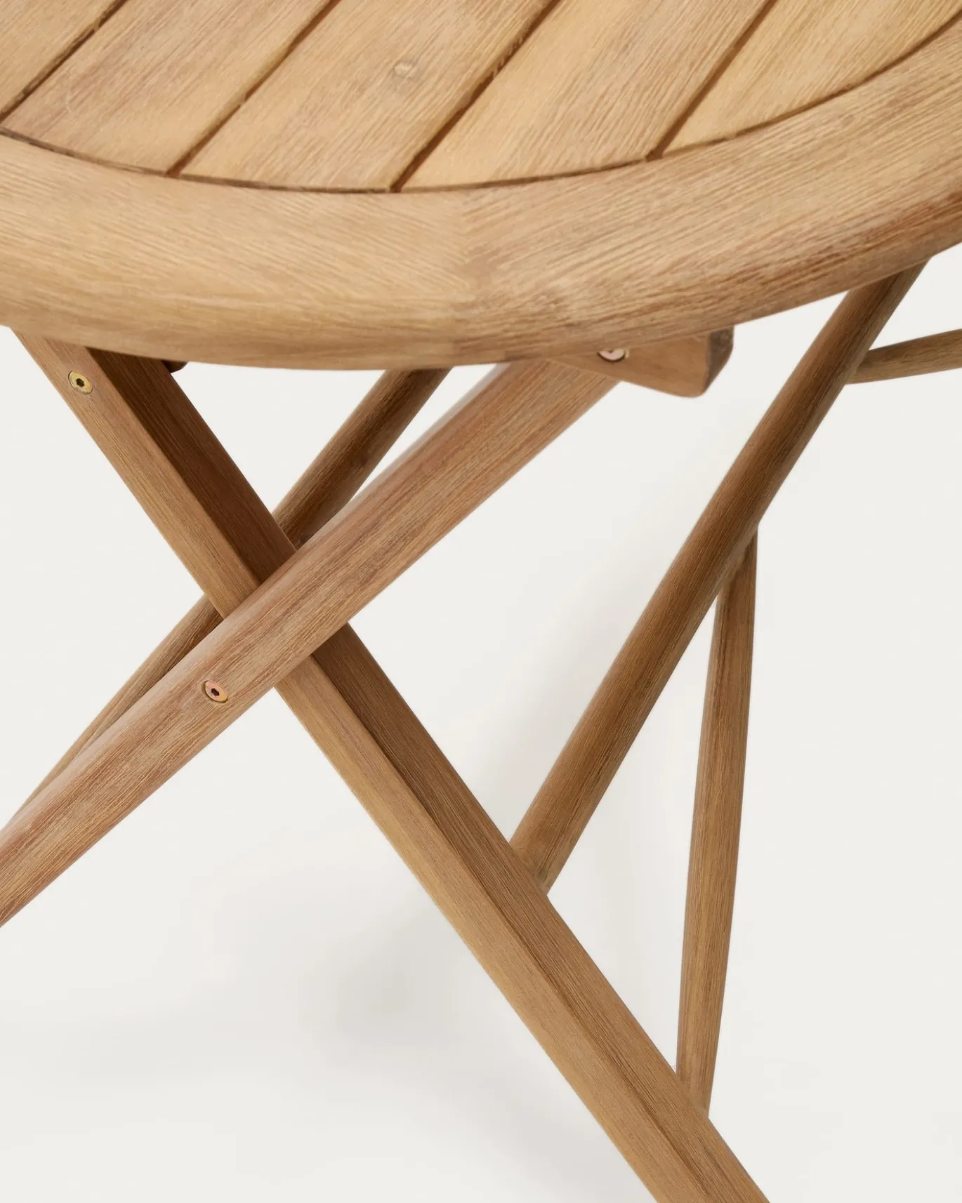 Kave Home Klaptafel Dandara Acaciahout Natuurlijk Ø120x60cm