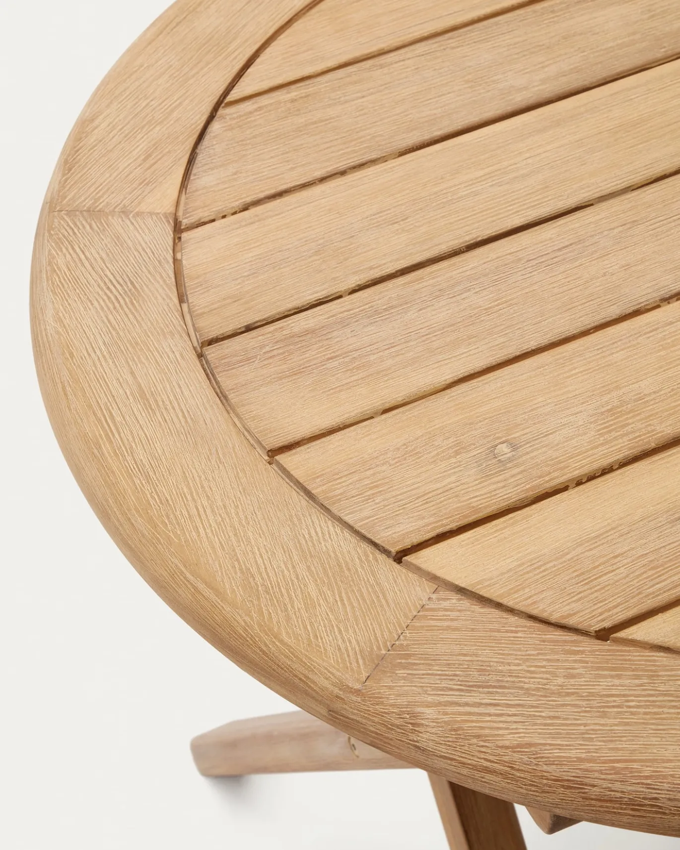 Kave Home Klaptafel Dandara Acaciahout Natuurlijk Ø120x60cm