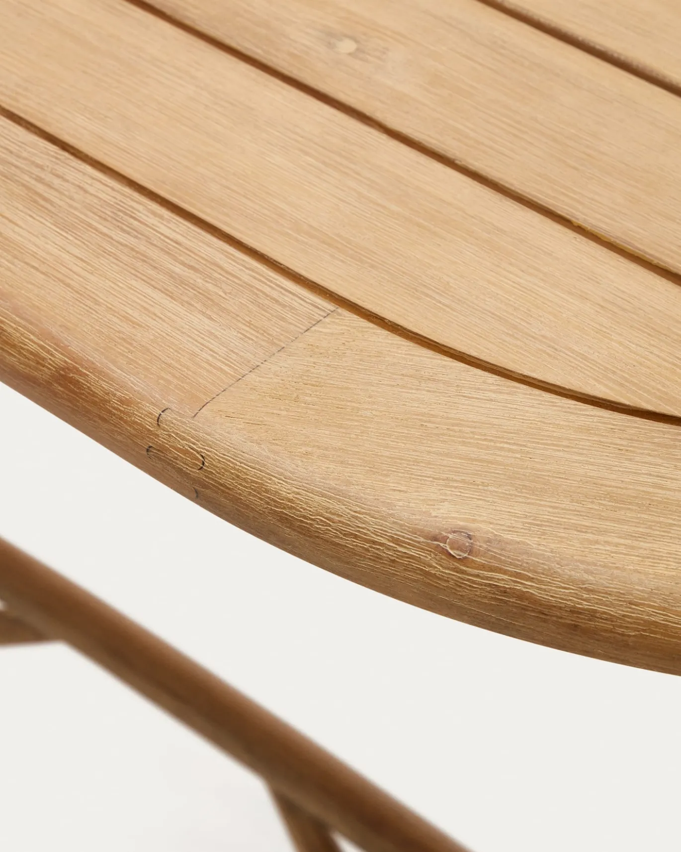 Kave Home Klaptafel Dandara Acaciahout Natuurlijk Ø120x60cm