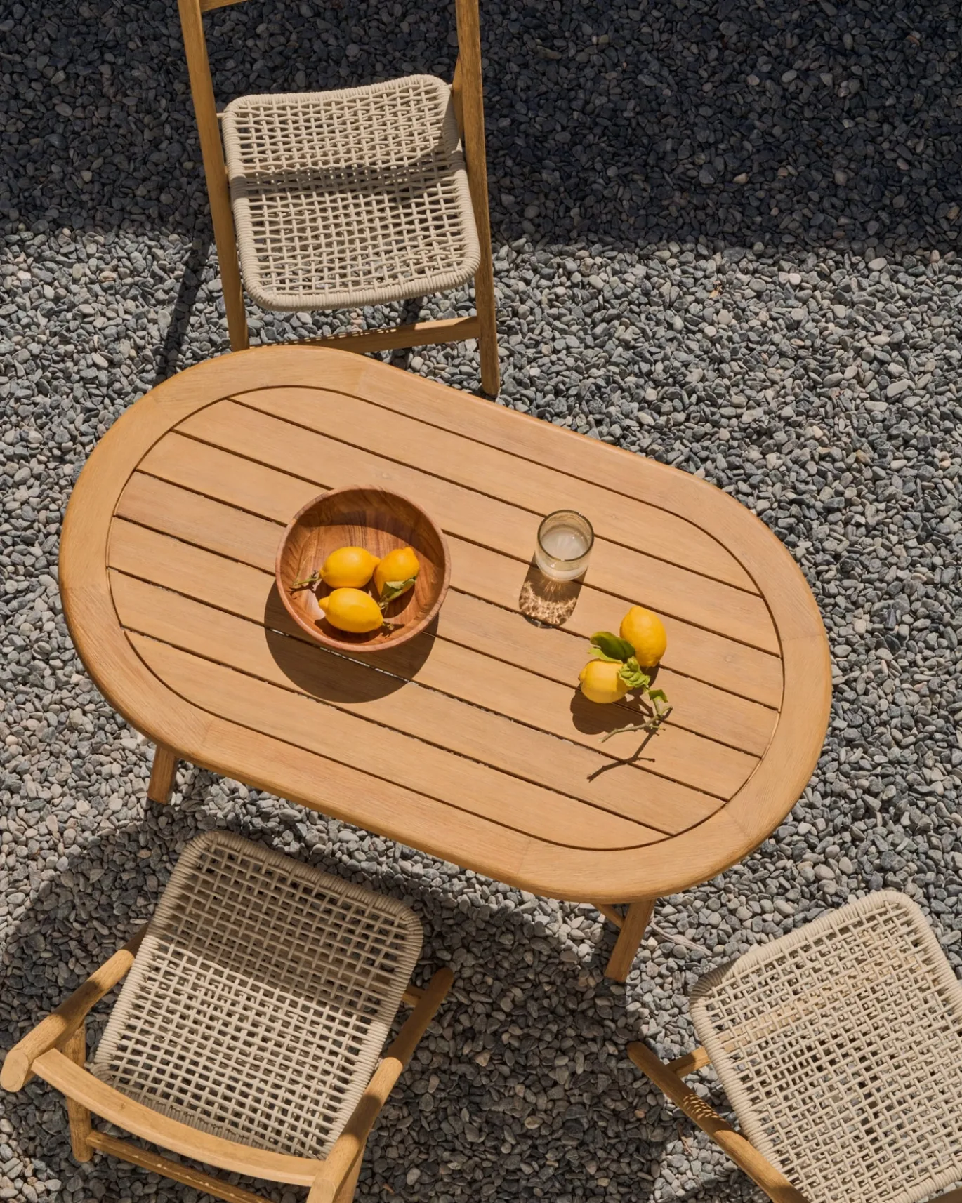 Kave Home Klaptafel Dandara Acaciahout Natuurlijk Ø120x60cm