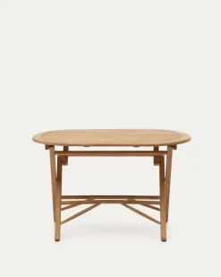 Kave Home Klaptafel Dandara Acaciahout Natuurlijk Ø120x60cm