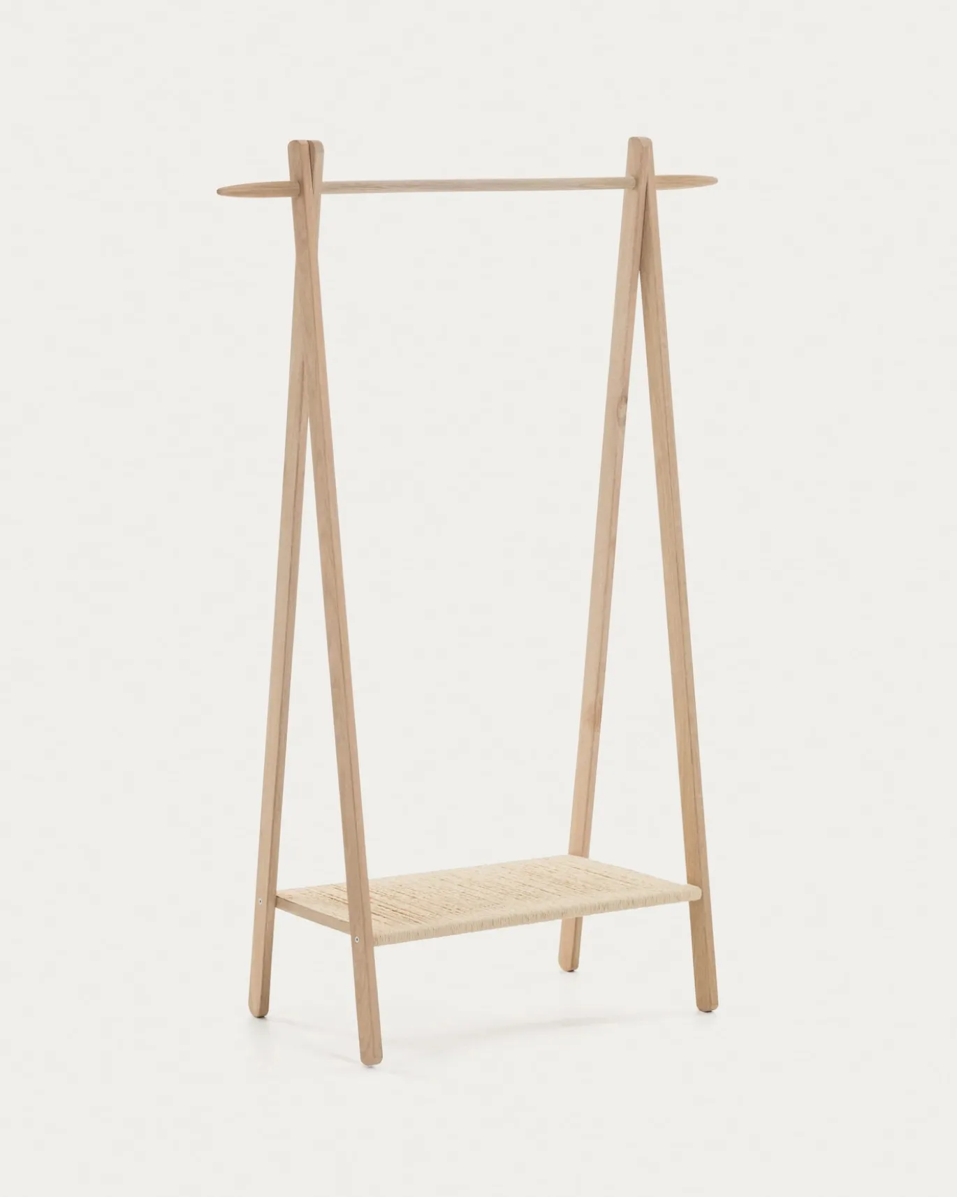 Kave Home Kledingroede Natane Eikenhout en Rotan 95x152cm