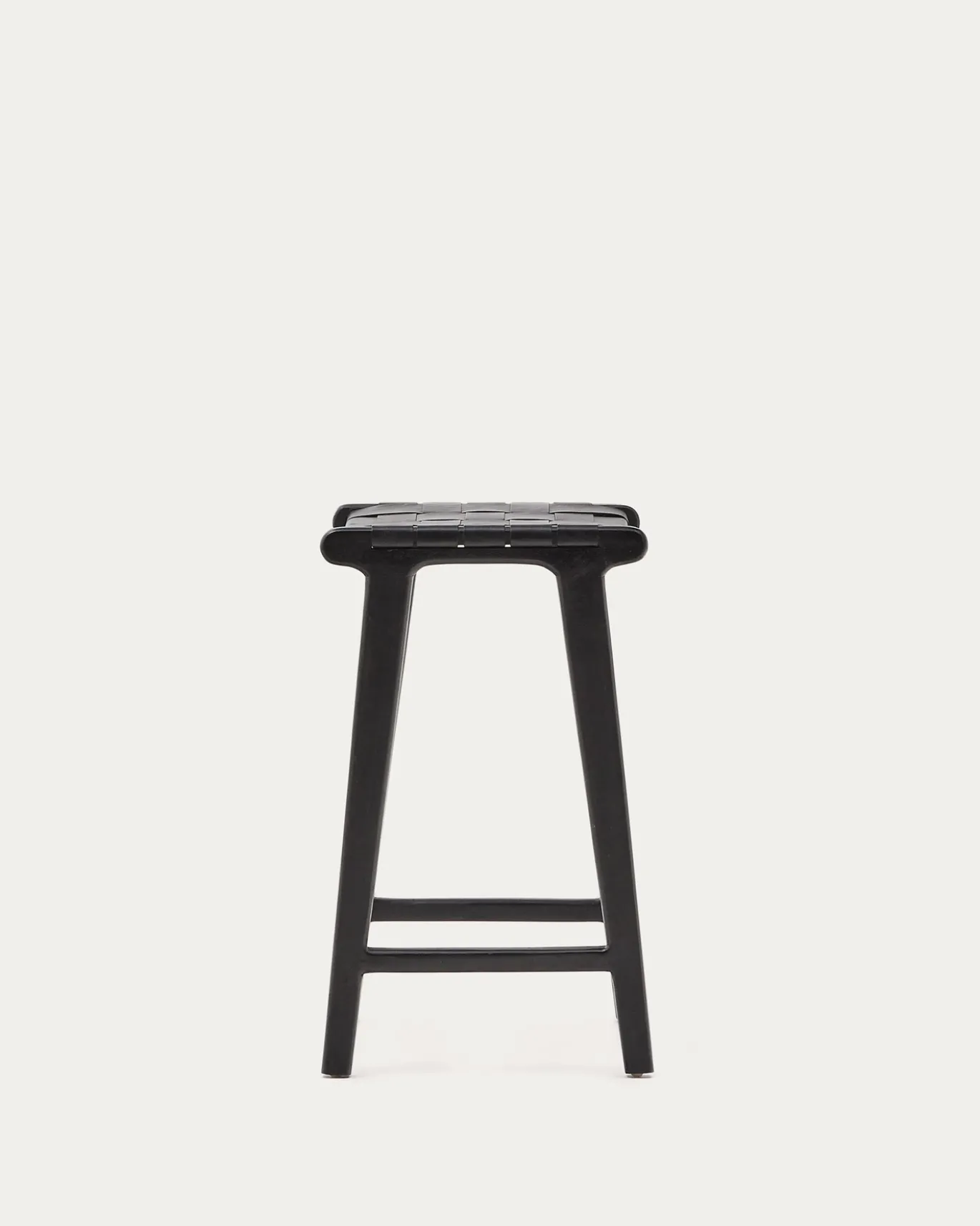 Kave Home Kruk Calixta Leer Zwart