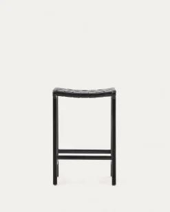 Kave Home Kruk Calixta Leer Zwart