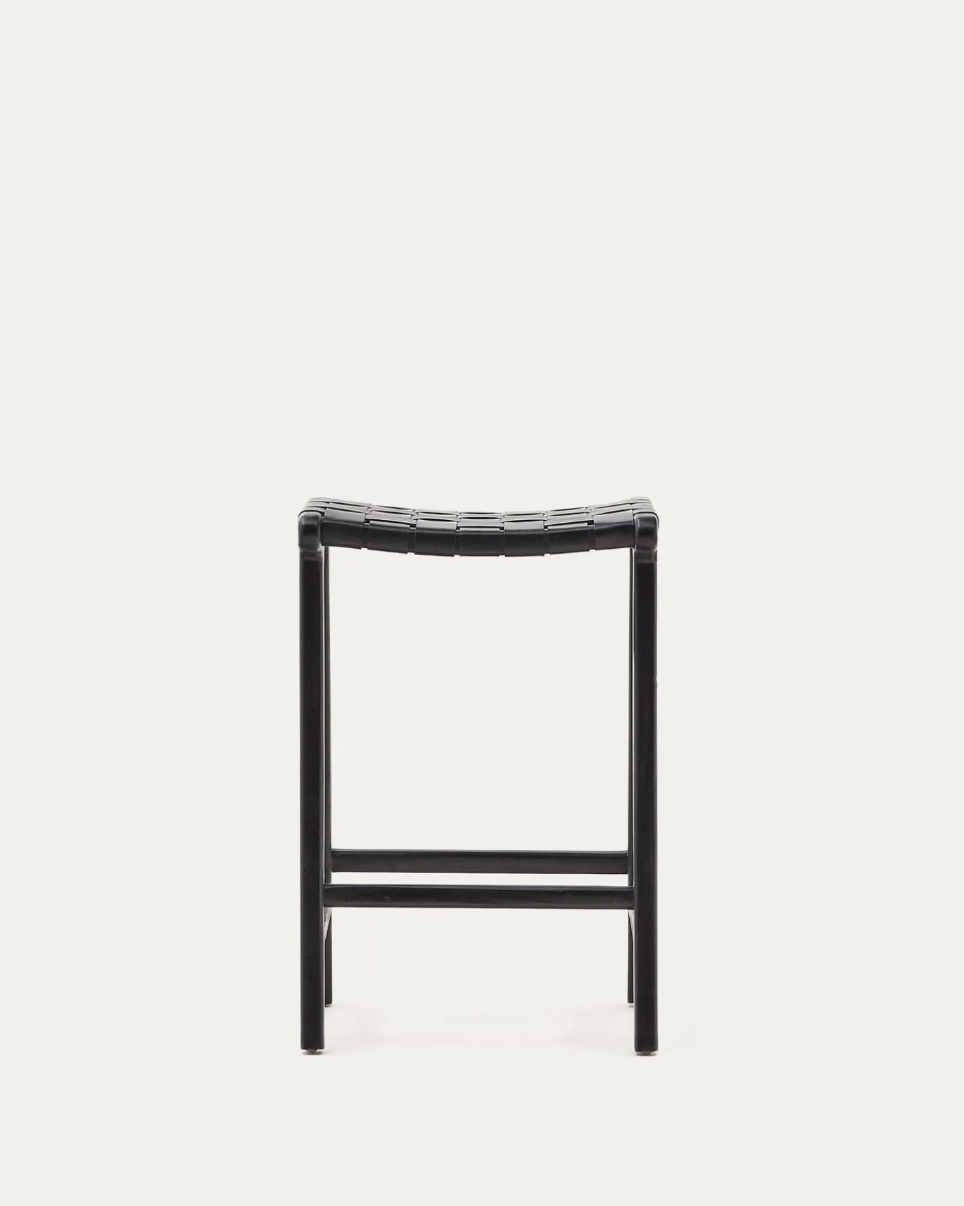 Kave Home Kruk Calixta Leer Zwart