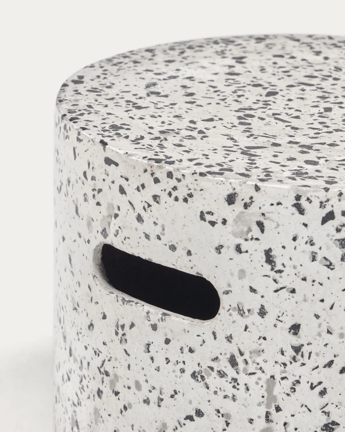 Kave Home Kruk Jenell Wit Terrazzo Ø35cm
