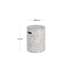 Kave Home Kruk Jenell Wit Terrazzo Ø35cm