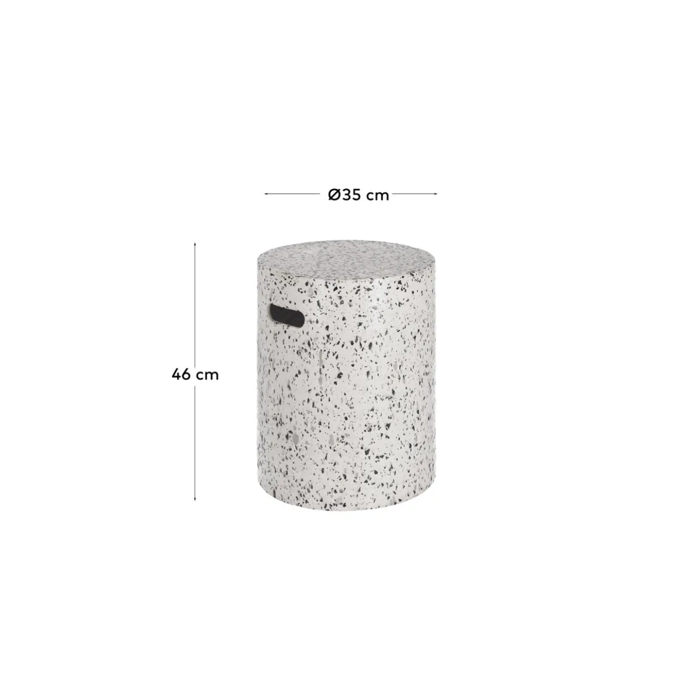 Kave Home Kruk Jenell Wit Terrazzo Ø35cm