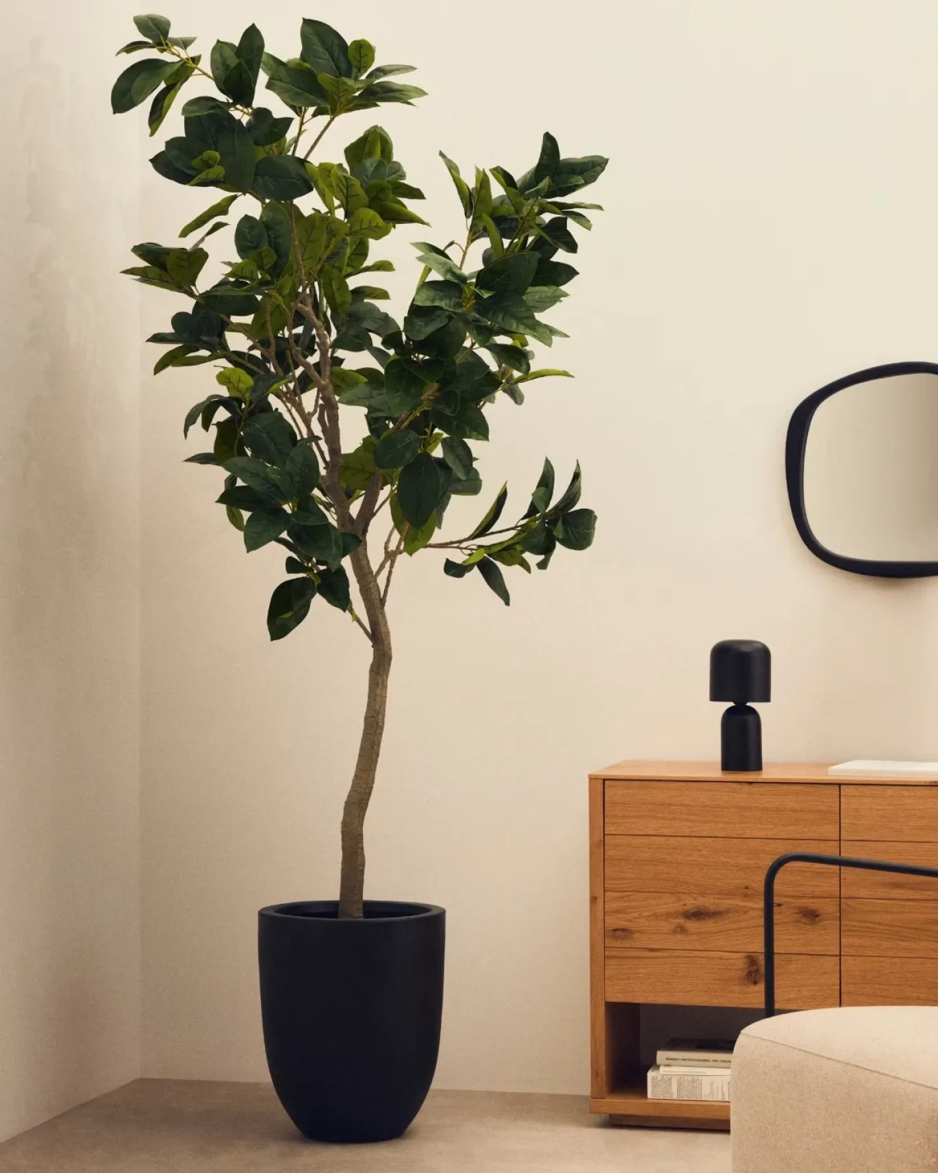 Kave Home Kunstboom Ficus Zwart Pot 210cm