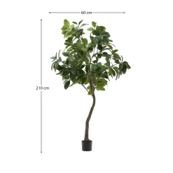 Kave Home Kunstboom Ficus Zwart Pot 210cm