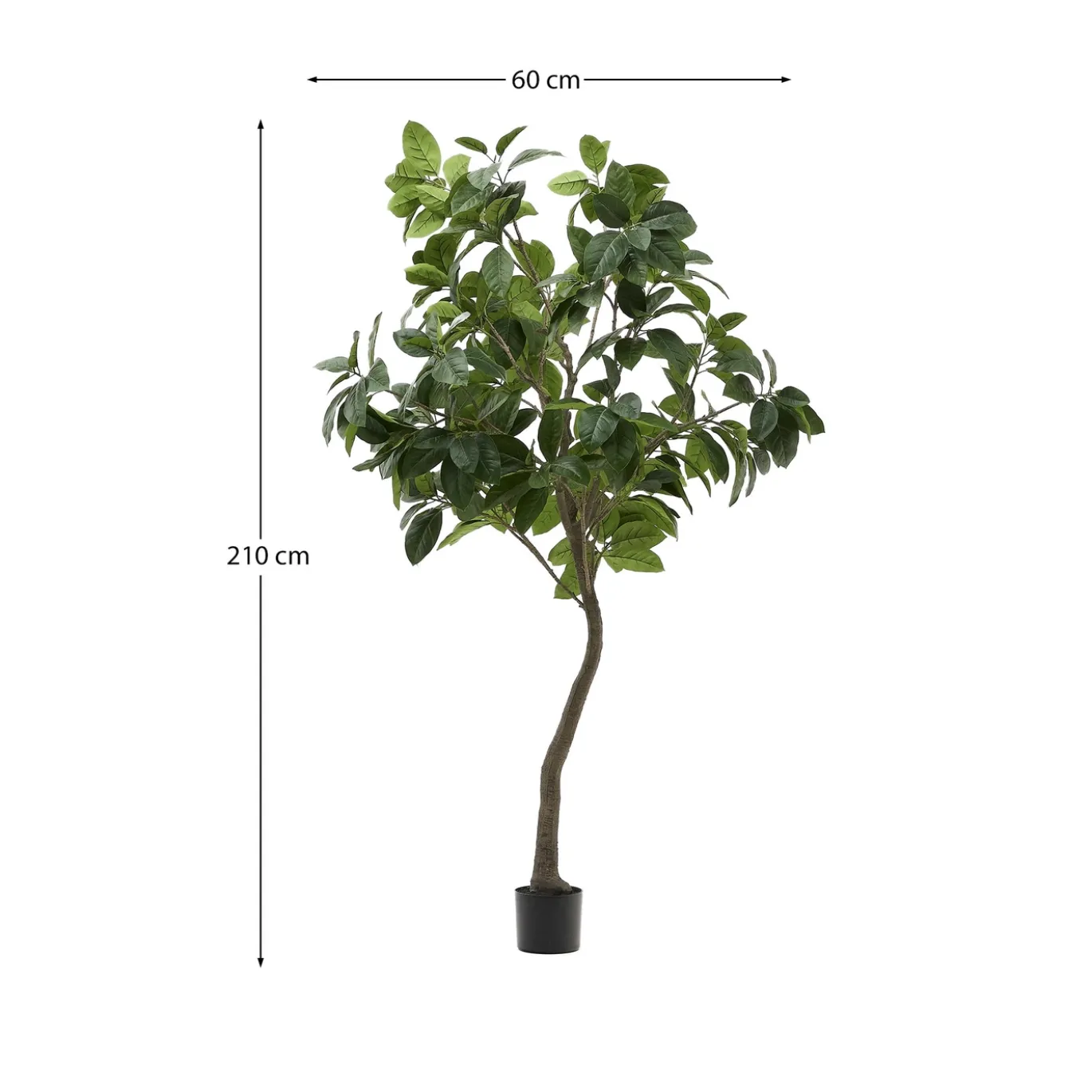 Kave Home Kunstboom Ficus Zwart Pot 210cm