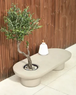 Kave Home Kunstmatige Olijfboom met Zwarte Plantenpot 140cm