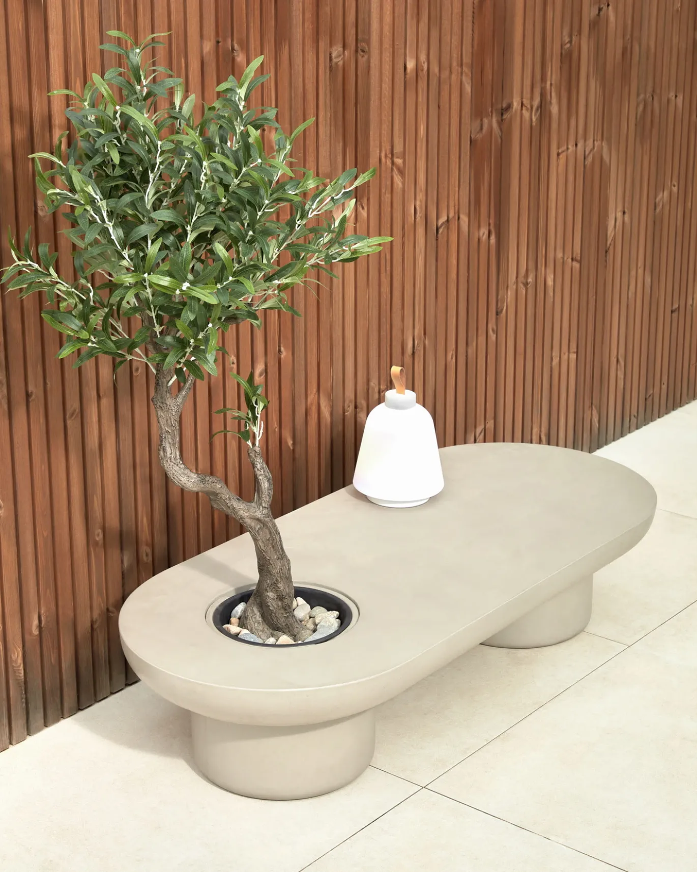 Kave Home Kunstmatige Olijfboom met Zwarte Plantenpot 140cm