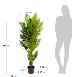 Kave Home Kunstplant Fern Palm 150cm