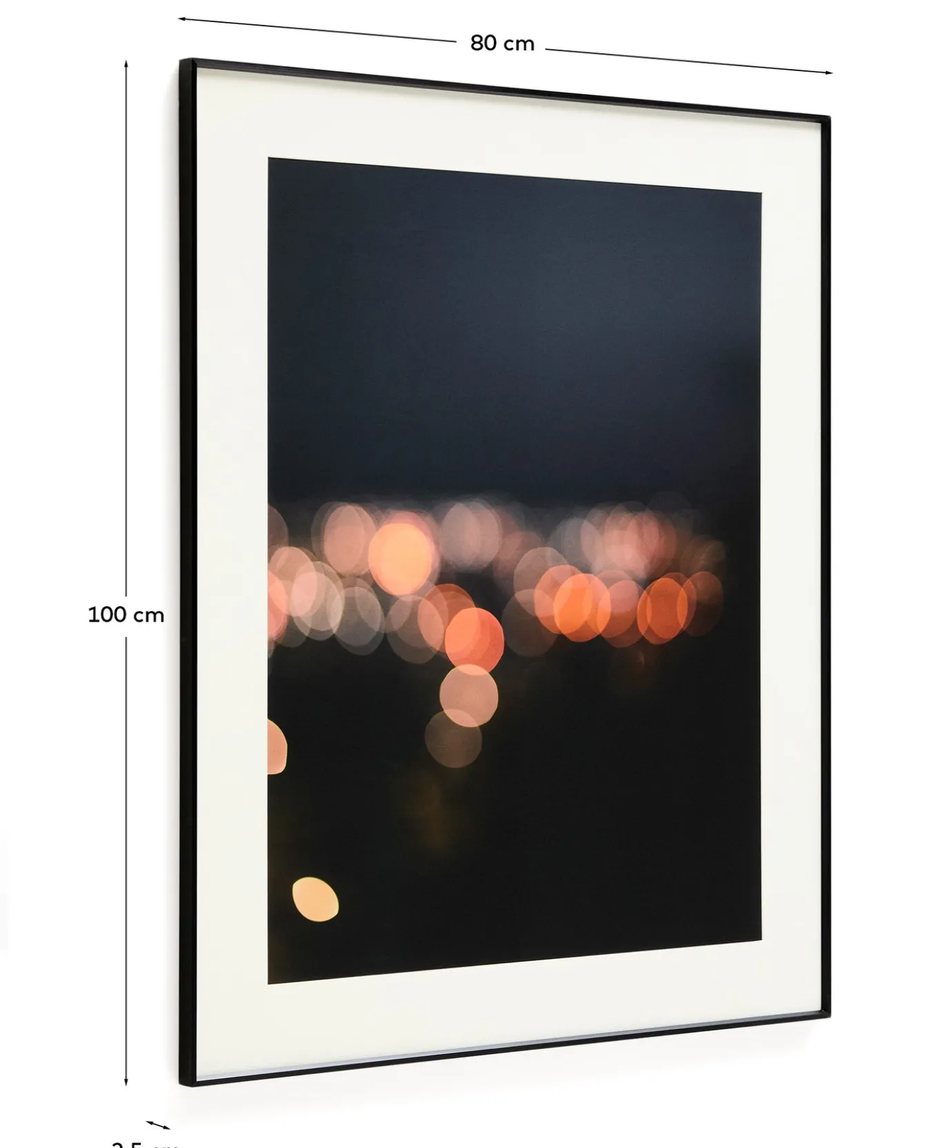 Kave Home Kunstwerk Zavira Lichten Barcelona 80x100cm