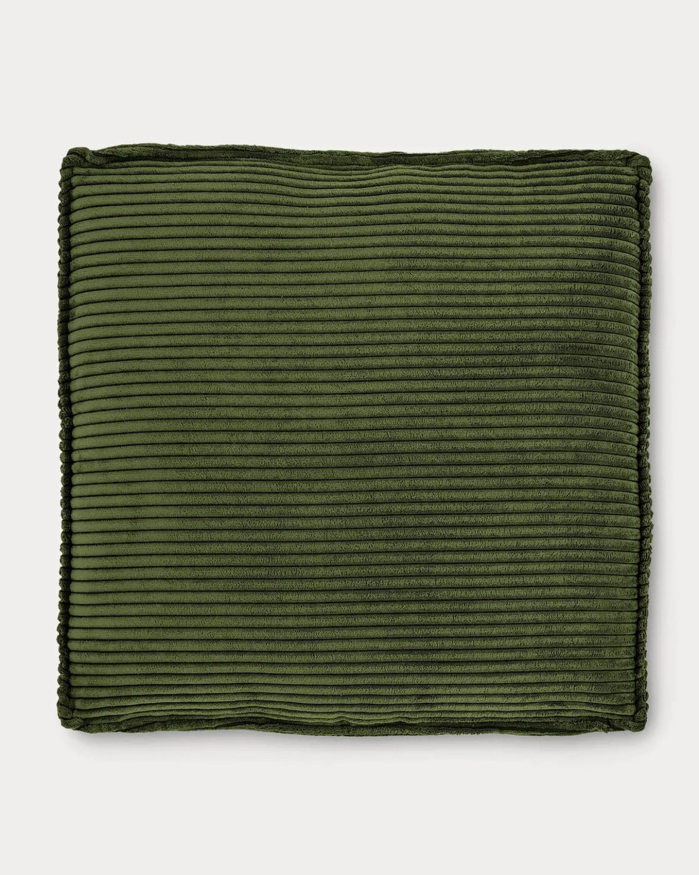 Kave Home Kussen Blok Ribstof Groen 60cm