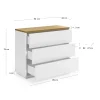 Kave Home Ladekast Abilen Eikenfineer Wit 90x75cm