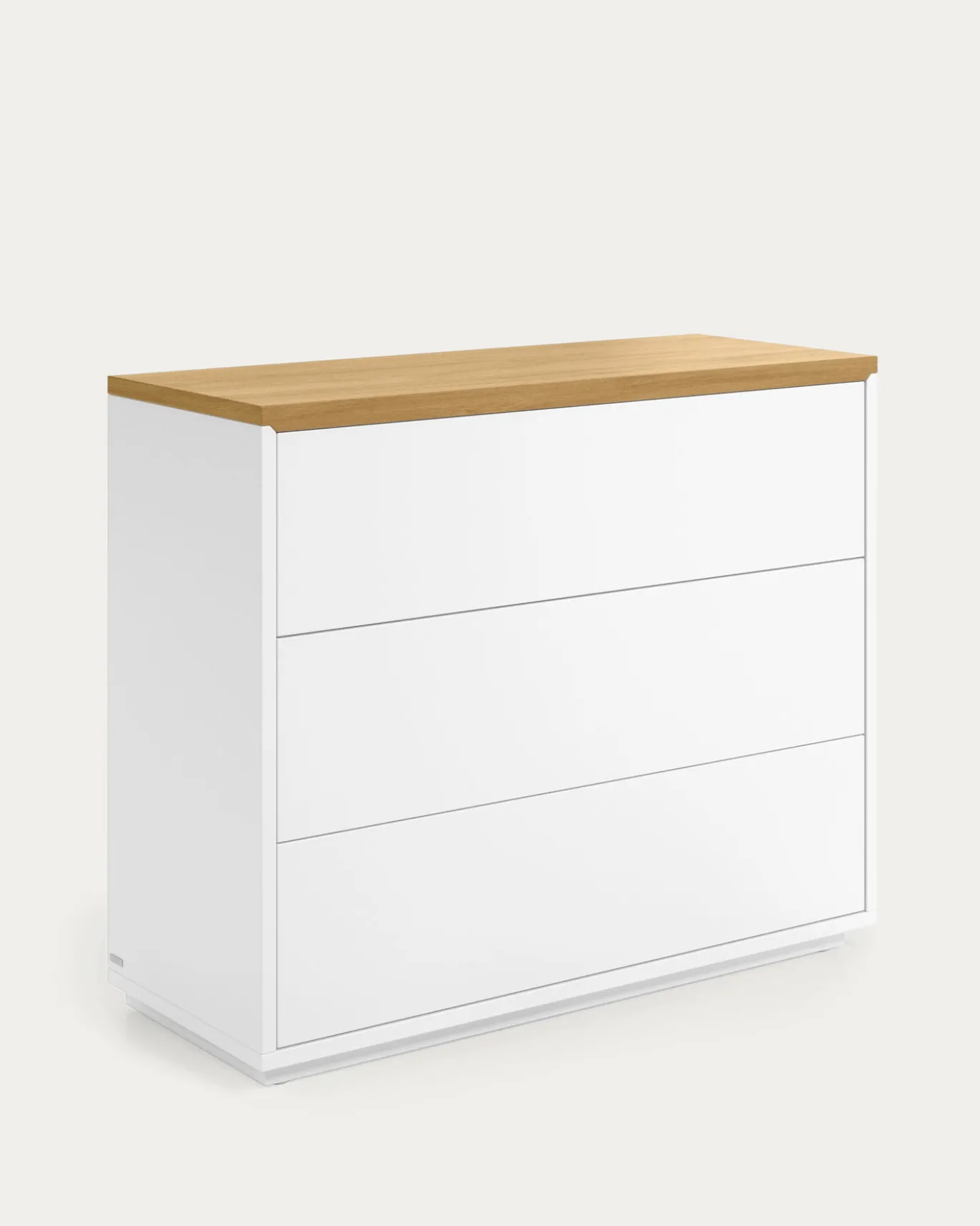 Kave Home Ladekast Abilen Eikenfineer Wit 90x75cm