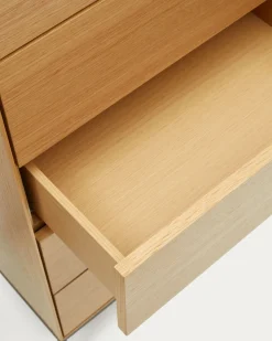 Kave Home Ladekast Vedrana 5 Laden Eikenfineer 60x114cm