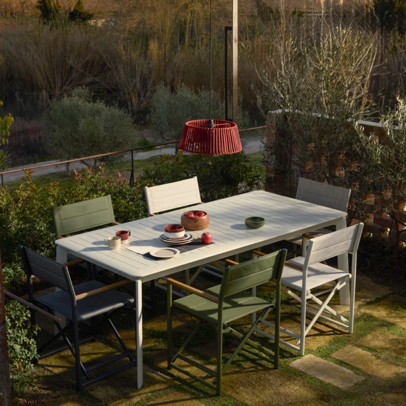 Kave Home Lampenkap Aldet Touw Terracotta Ø46cm
