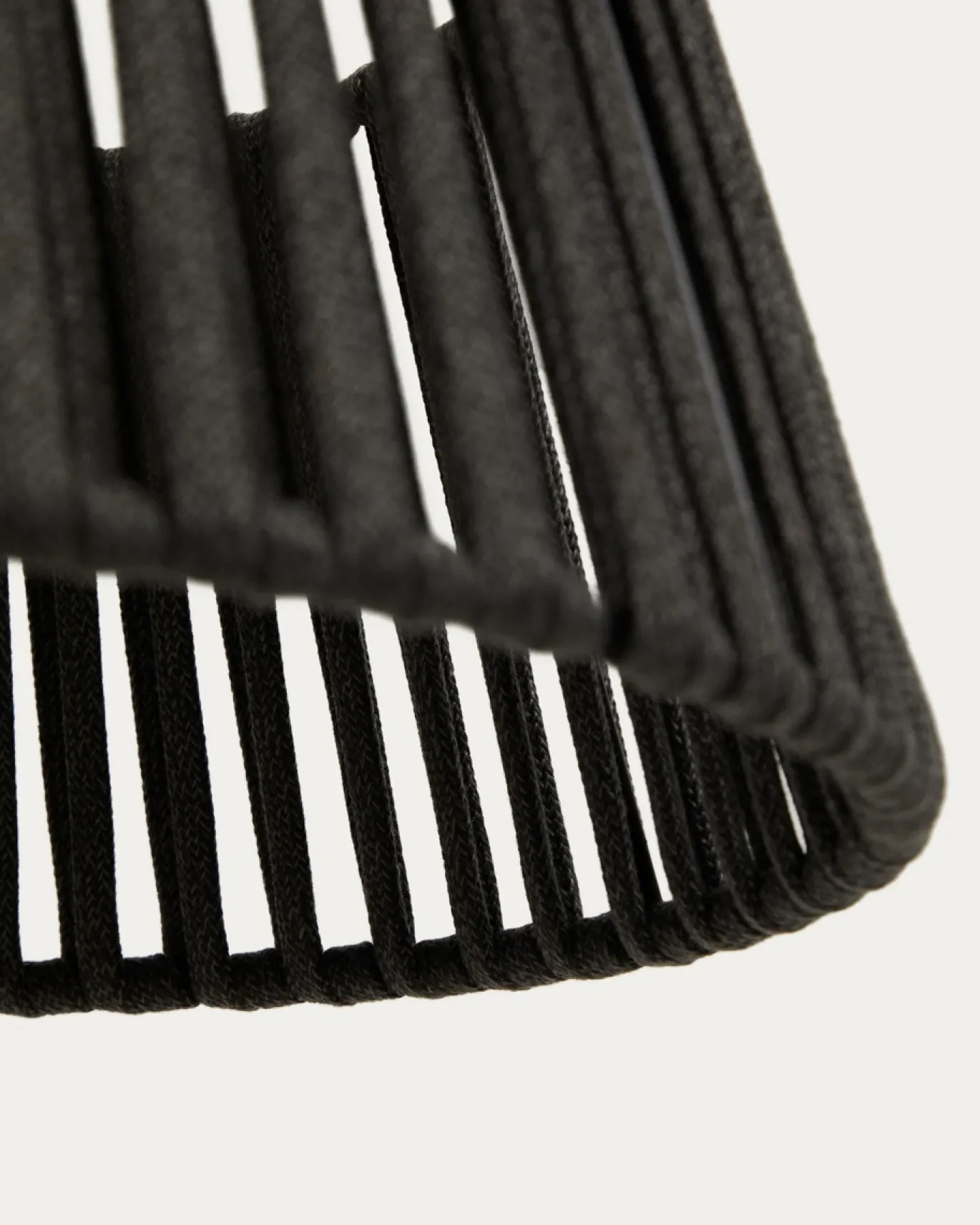 Kave Home Lampenkap Aldet Touw Zwart Ø46cm