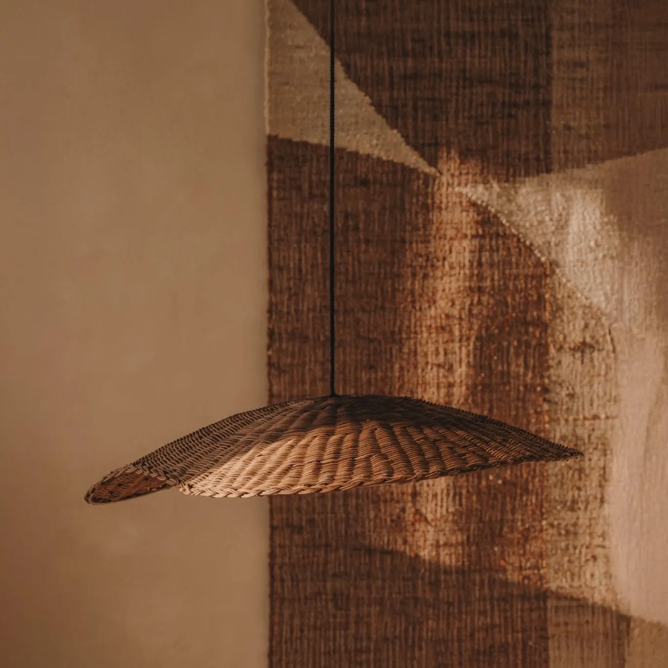 Kave Home Lampenkap Bisbal Rotan Naturel Ø80cm