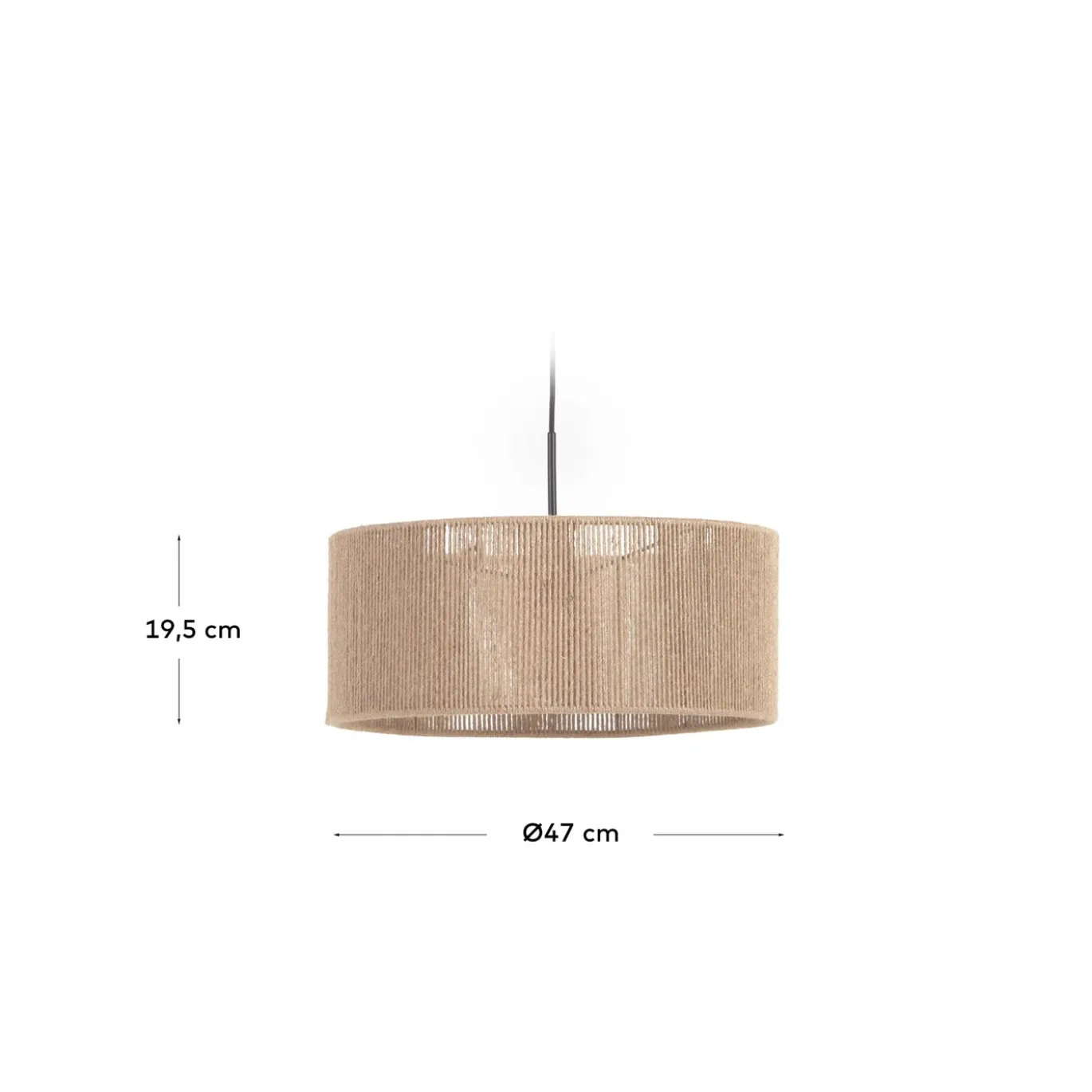 Kave Home Lampenkap Crista Jute Naturel Ø47cm