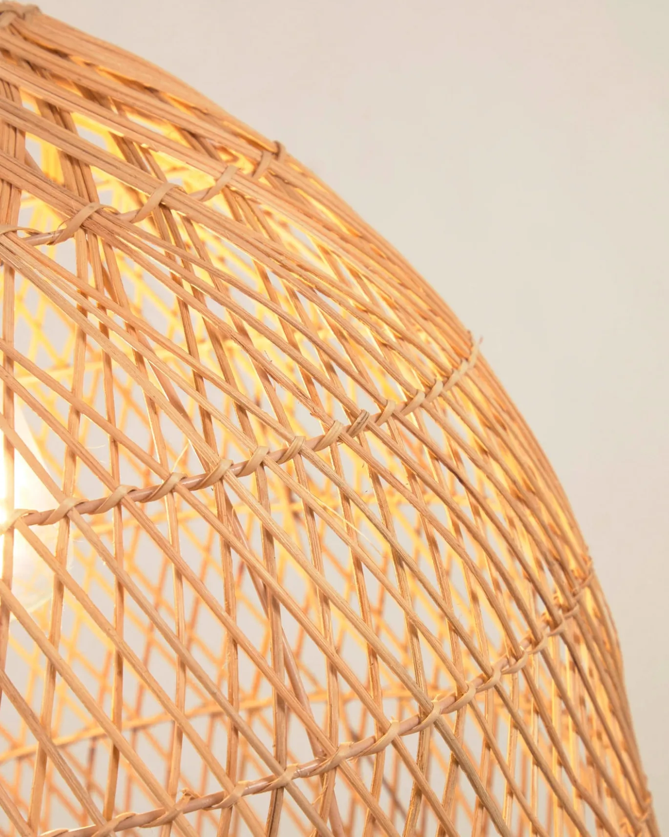 Kave Home Lampenkap Domitila Rotan Naturel Ø44cm