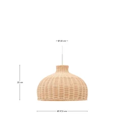 Kave Home Lampenkap Ennia Rotan Naturel Ø38cm