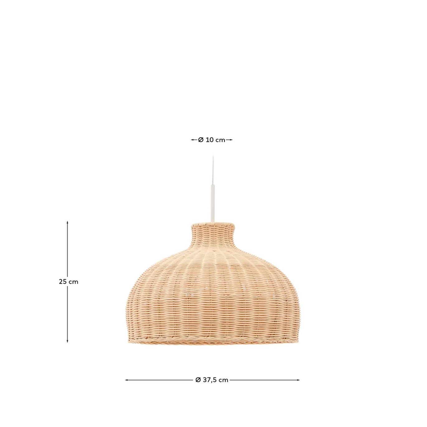 Kave Home Lampenkap Ennia Rotan Naturel Ø38cm
