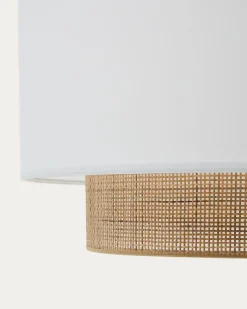 Kave Home Lampenkap Erna Wit/Naturel Ø60cm
