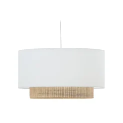 Kave Home Lampenkap Erna Wit/Naturel Ø60cm
