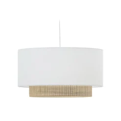 Kave Home Lampenkap Erna Wit/Naturel Ø60cm