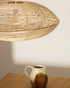 Kave Home Lampenkap Flaro Rotan met Lichte Afwerking Ø70cm
