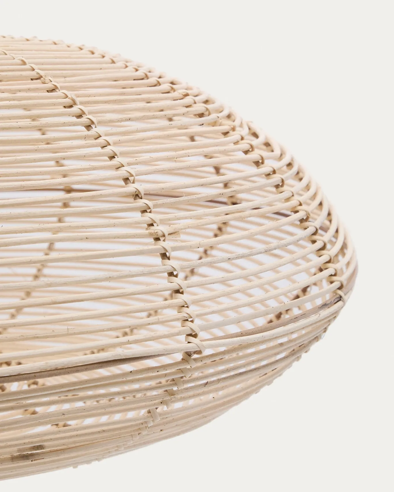 Kave Home Lampenkap Flaro Rotan met Lichte Afwerking Ø70cm