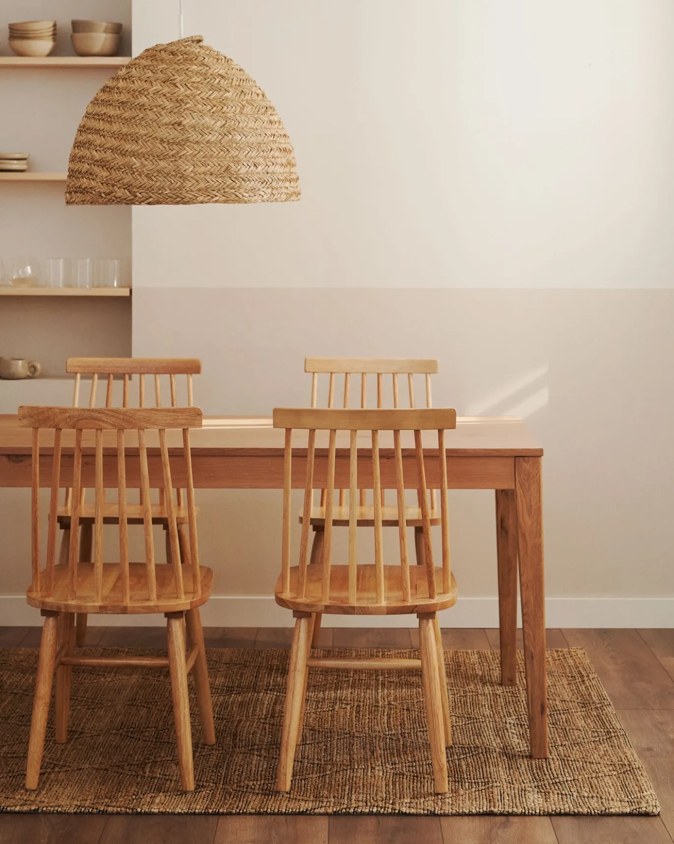 Kave Home Lampenkap Fonteta Natuurlijk Vezels Ø60cm