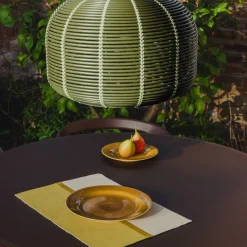 Kave Home Lampenkap Garoina Outdoor Rotan Groen Ø50cm