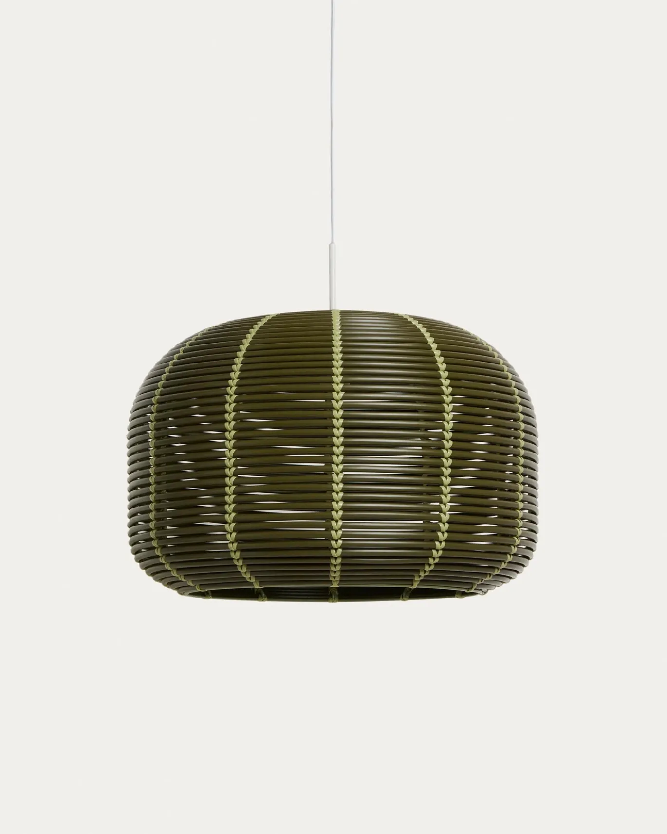Kave Home Lampenkap Garoina Outdoor Rotan Groen Ø50cm