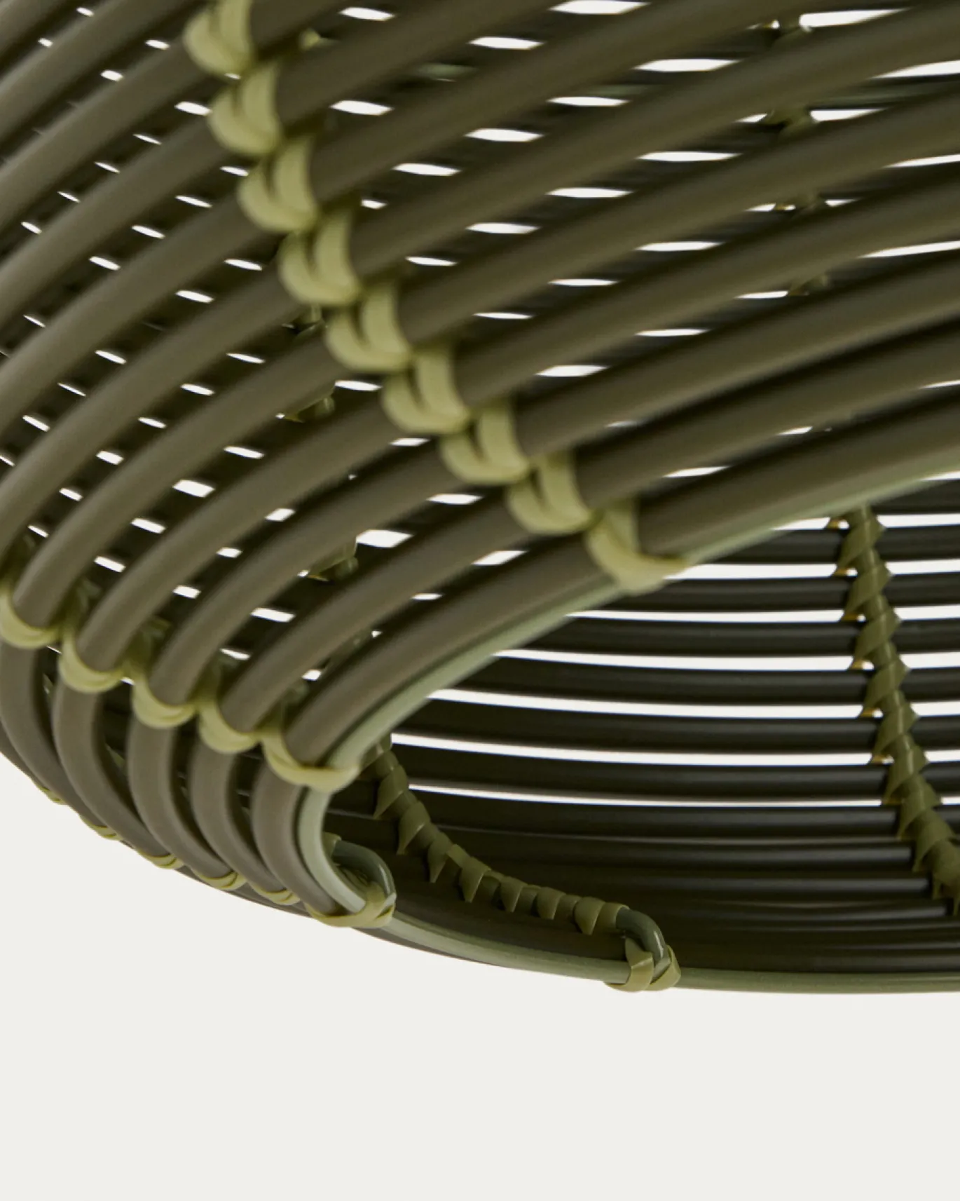 Kave Home Lampenkap Garoina Outdoor Rotan Groen Ø50cm