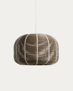 Kave Home Lampenkap Garoina Outdoor Rotan Taupe Ø50cm