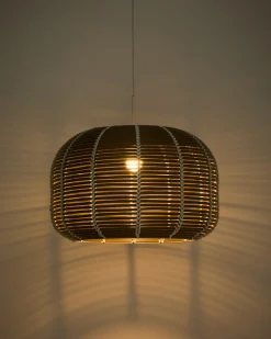 Kave Home Lampenkap Garoina Outdoor Rotan Taupe Ø50cm