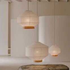 Kave Home Lampenkap Hila Papier Wit Ø80cm